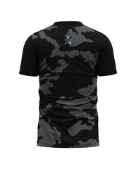 Black Camouflage Print Men's T-Shirt