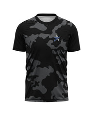 Black Camouflage Print Men's T-Shirt