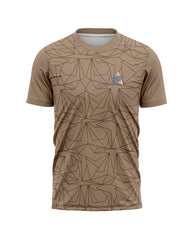 Brown Sporty Print T- Shirt