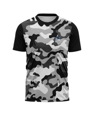 Grey Camouflage Print Men's T-Shirt