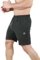 Midnight Charcoal Grey Dot Shorts