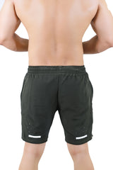 Midnight Charcoal Grey Dot Shorts