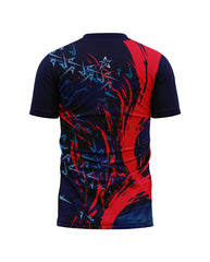 Red & Blue Blaze Sports T- Shirt